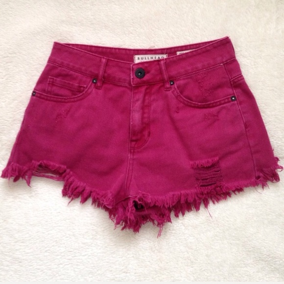 Bullhead Pants - Bullhead High Rise Cut Off Jean Shorts